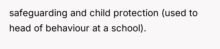 safeguarding and child protection (used to head of behaviour at...