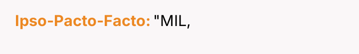 Ipso-Pacto-Facto "MIL,