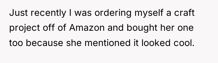 Just recently I was ordering myself a craft project off...