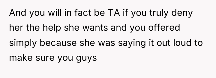 And you will in fact be TA if you truly...