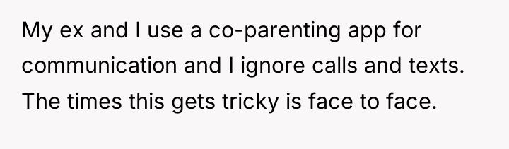 My ex and I use a co-parenting app for communication...
