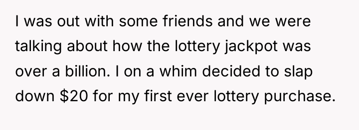 I was out with some friends and we were talking...