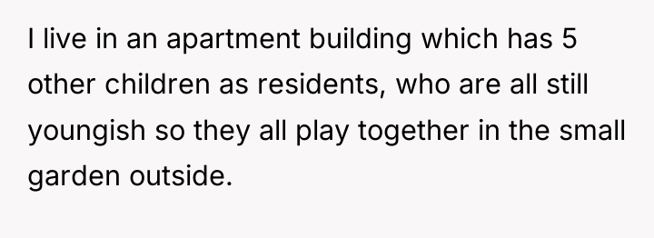 I live in an apartment building which has 5 other...