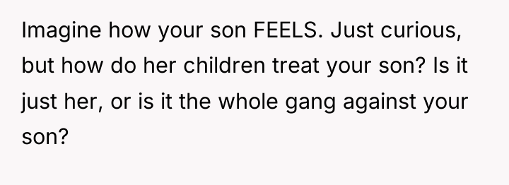 Imagine how your son FEELS. Just curious, but how do...