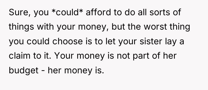 Sure, you *could* afford to do all sorts of things...