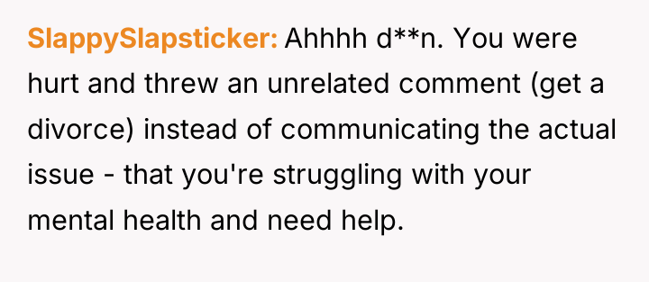 SlappySlapsticker Ahhhh d**n. You were hurt and threw an unrelated...