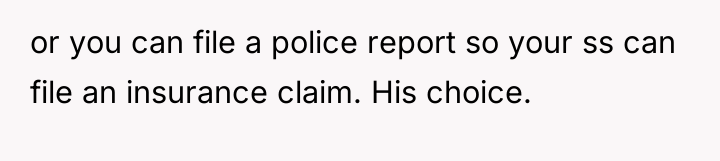 or you can file a police report so your ss...
