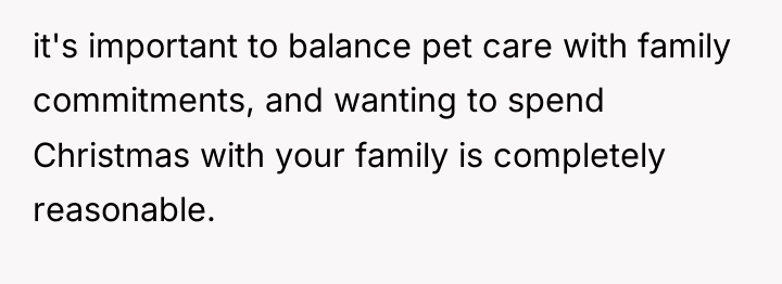 it's important to balance pet care with family commitments, and...