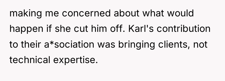 making me concerned about what would happen if she cut...