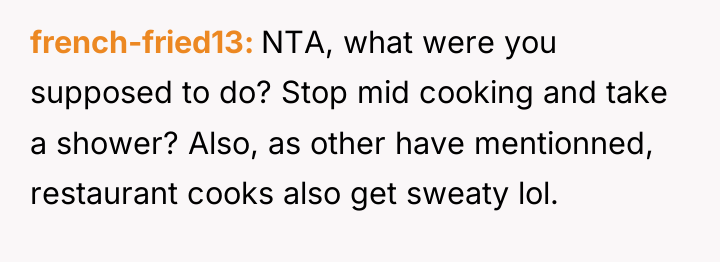 french-fried13 NTA, what were you supposed to do? Stop mid...