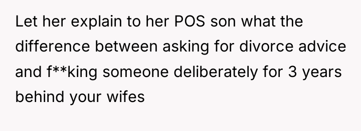 Let her explain to her POS son what the difference...