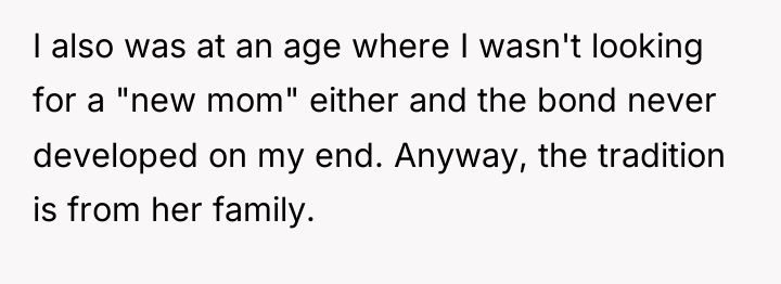 I also was at an age where I wasn't looking...
