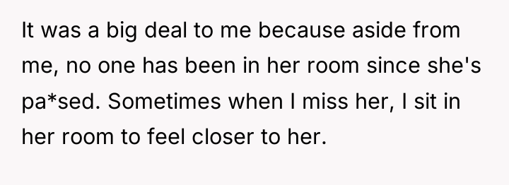 It was a big deal to me because aside from...