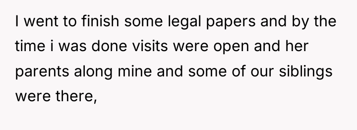 I went to finish some legal papers and by the...