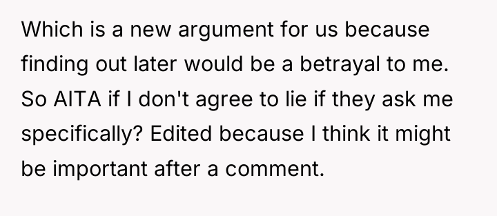 Which is a new argument for us because finding out...