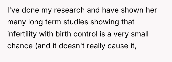 I've done my research and have shown her many long...
