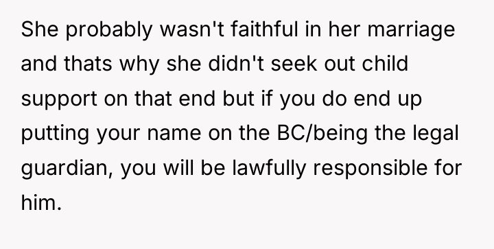 She probably wasn't faithful in her marriage and thats why...
