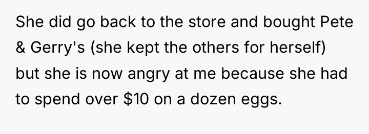 She did go back to the store and bought Pete...