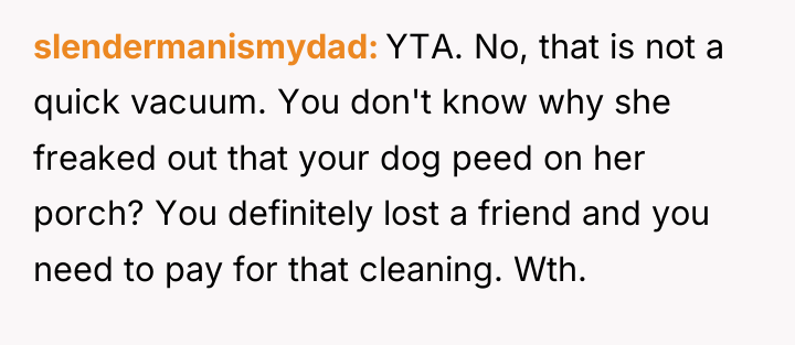 slendermanismydad YTA. No, that is not a quick vacuum. You...