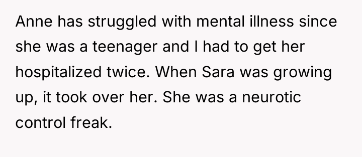 Anne has struggled with mental illness since she was a...