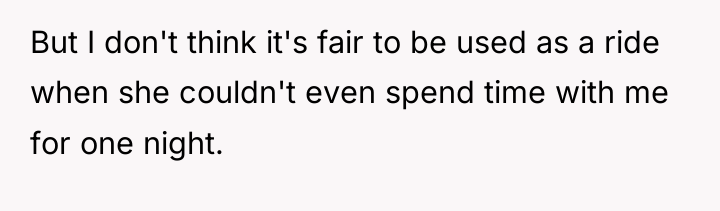 But I don't think it's fair to be used as...