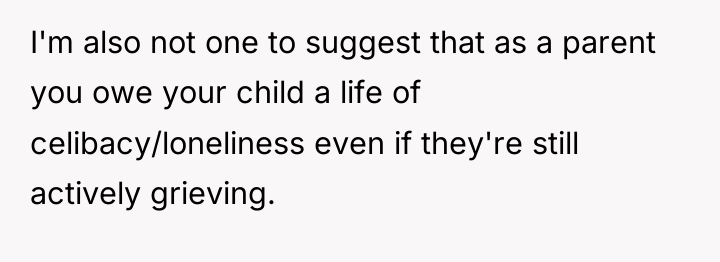 I'm also not one to suggest that as a parent...