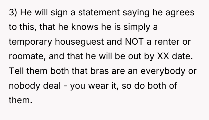 3) He will sign a statement saying he agrees to...