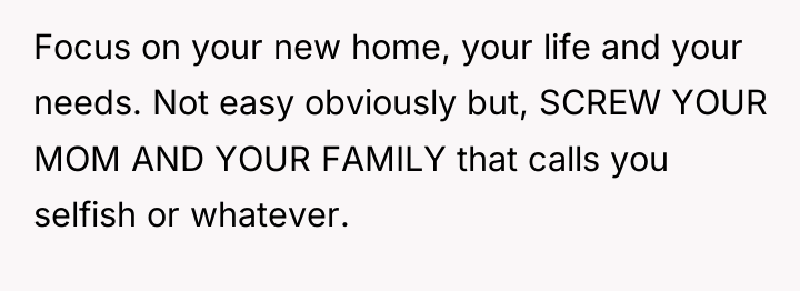 Focus on your new home, your life and your needs....