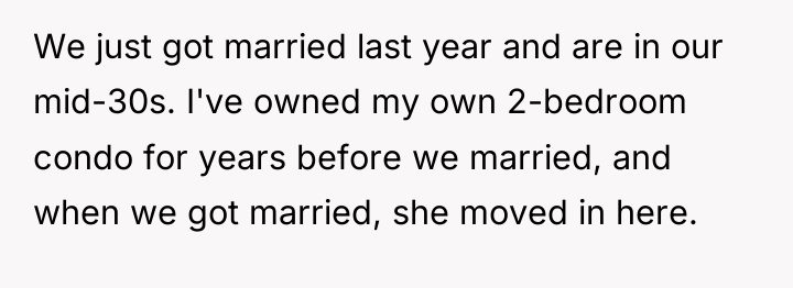 We just got married last year and are in our...