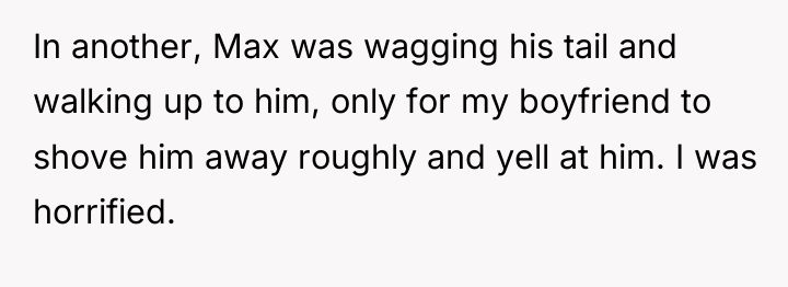 In another, Max was wagging his tail and walking up...