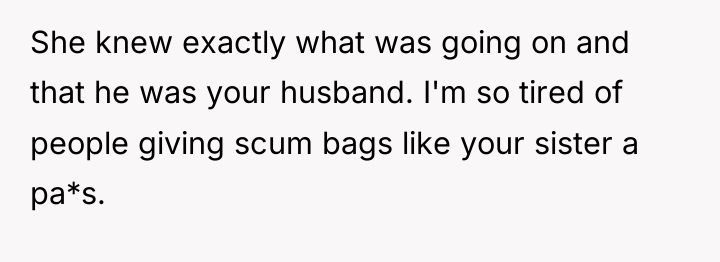 She knew exactly what was going on and that he...