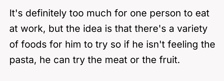 It's definitely too much for one person to eat at...