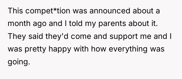 This compet*tion was announced about a month ago and I...