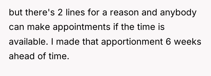 but there's 2 lines for a reason and anybody can...
