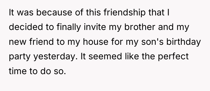 It was because of this friendship that I decided to...