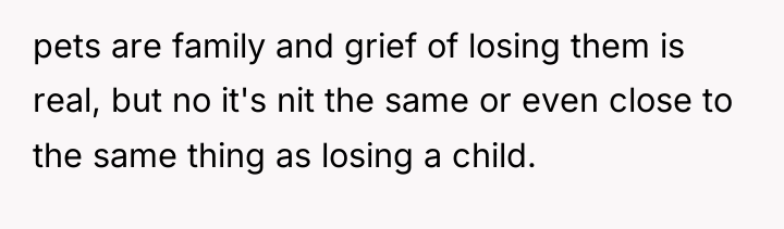 pets are family and grief of losing them is real,...
