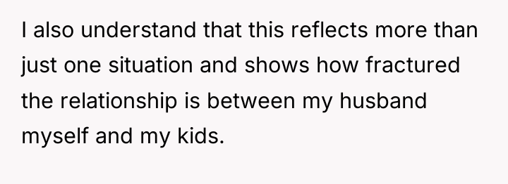 I also understand that this reflects more than just one...