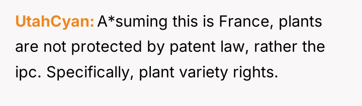 UtahCyan A*suming this is France, plants are not protected by...