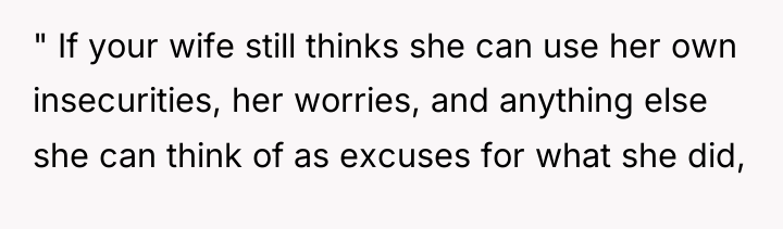 " If your wife still thinks she can use her...