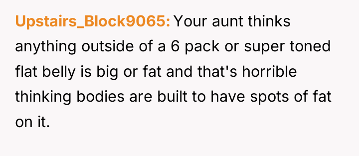 Upstairs_Block9065 Your aunt thinks anything outside of a 6 pack...