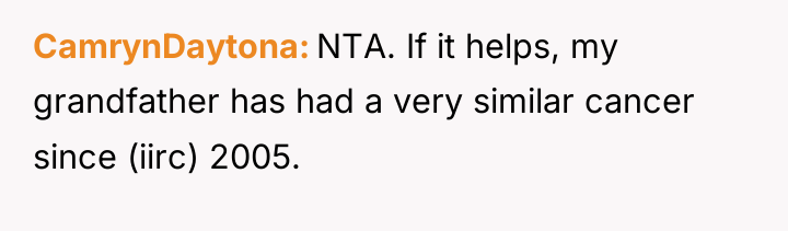 CamrynDaytona NTA. If it helps, my grandfather has had a...