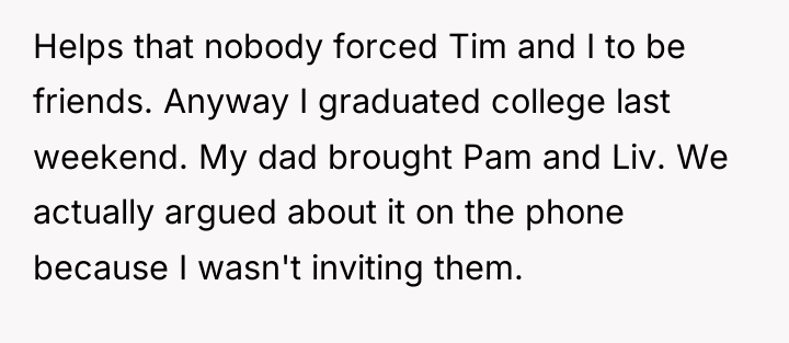 Helps that nobody forced Tim and I to be friends....