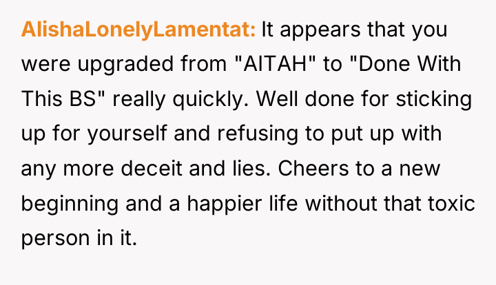 AlishaLonelyLamentat It appears that you were upgraded from "AITAH" to...
