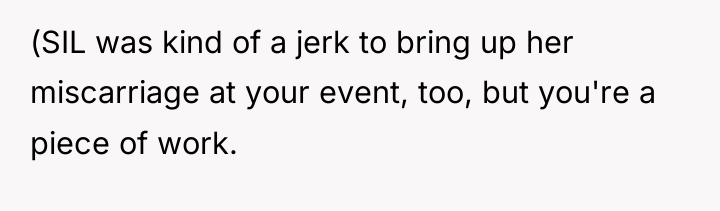 (SIL was kind of a jerk to bring up her...