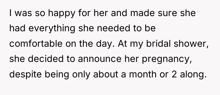 I was so happy for her and made sure she...