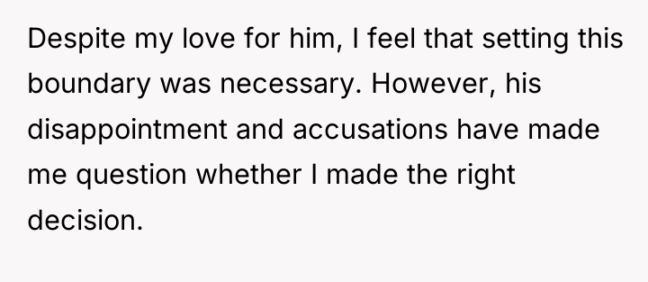 Despite my love for him, I feel that setting this...