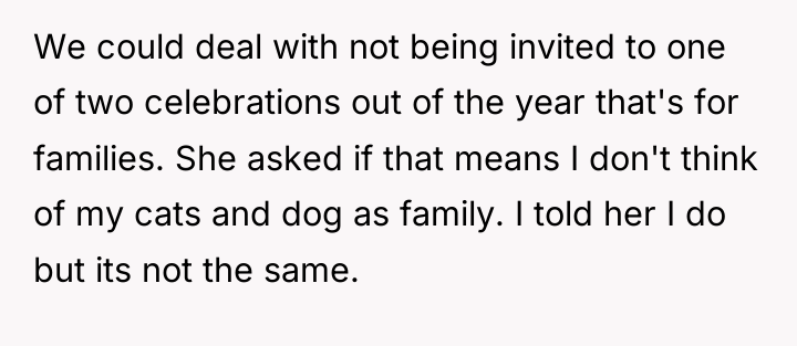 We could deal with not being invited to one of...