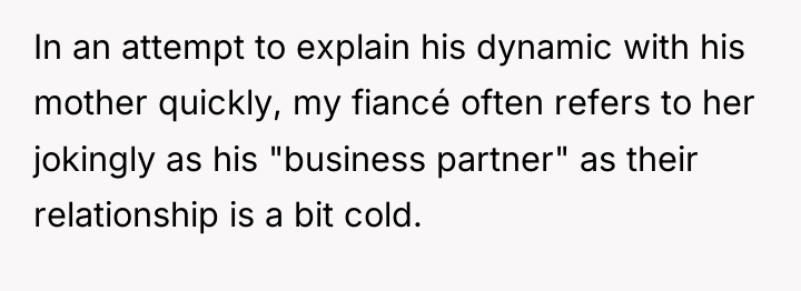In an attempt to explain his dynamic with his mother...