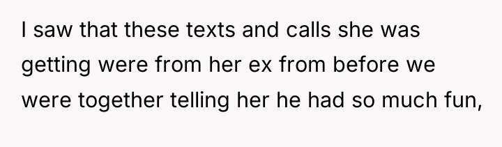 I saw that these texts and calls she was getting...