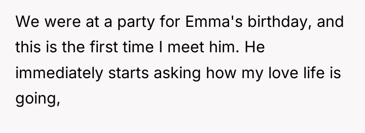 We were at a party for Emma's birthday, and this...